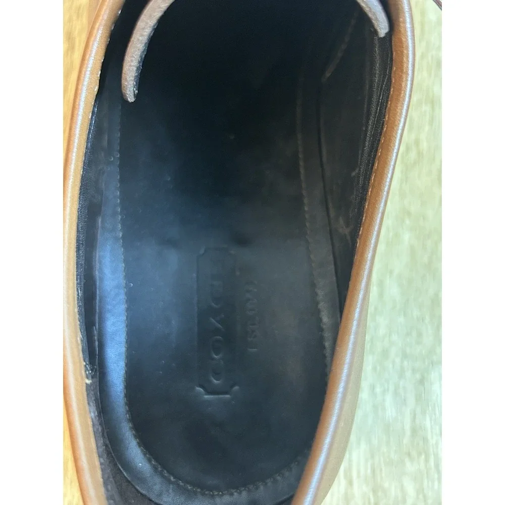Coach Revere Men's Brown Leather Derby Dress Shoes Size 13D